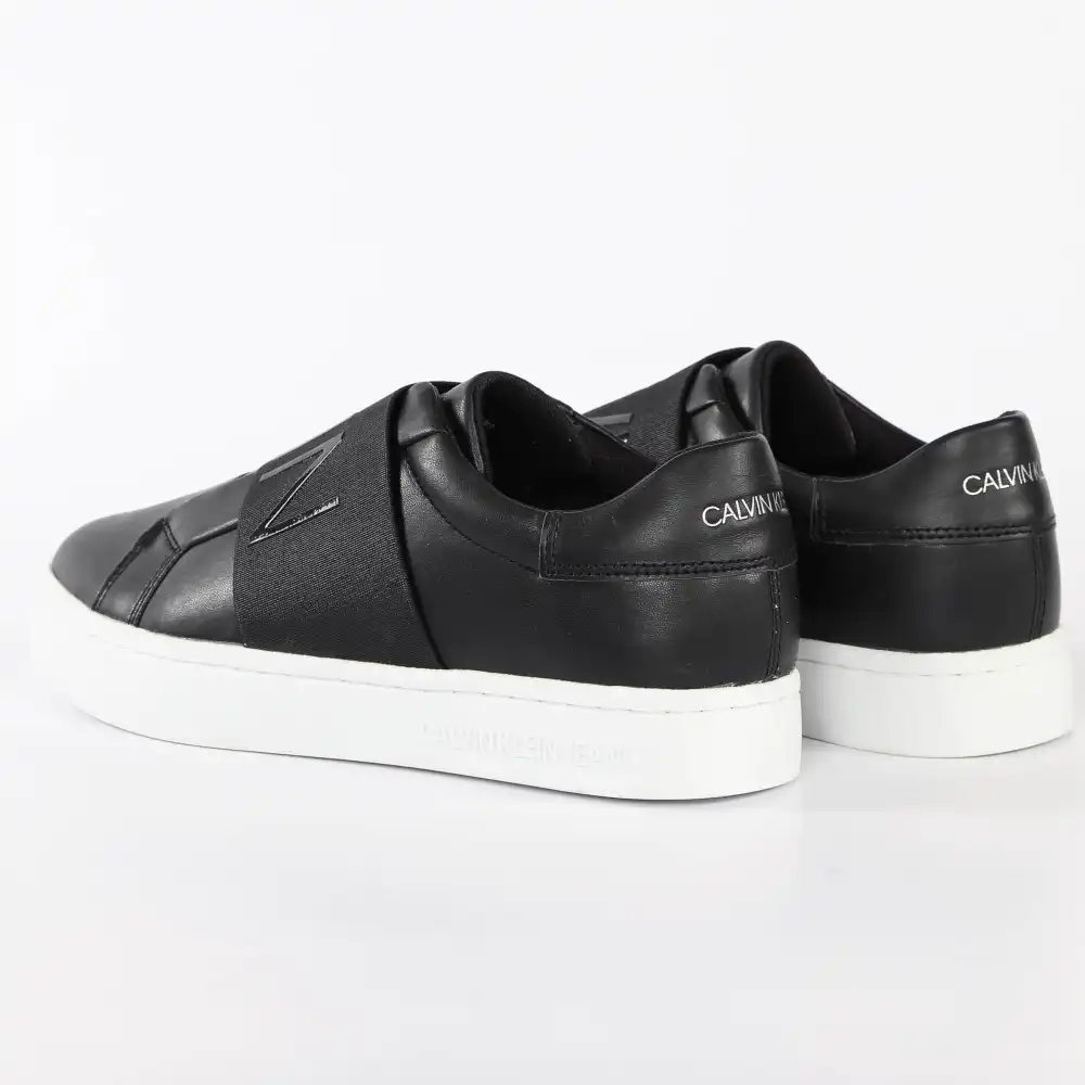 Basket de ville basse femme Calvin Klein Cupsole sillon elastic Noir - ZESHOES Basket de ville basse femme Calvin Klein Cupsole sillon elastic Noir - ZESHOES