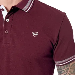 Polo manche courte Kaporal Ryo Bordeaux - ZESHOES Polo manche courte Kaporal Ryo Bordeaux - ZESHOES