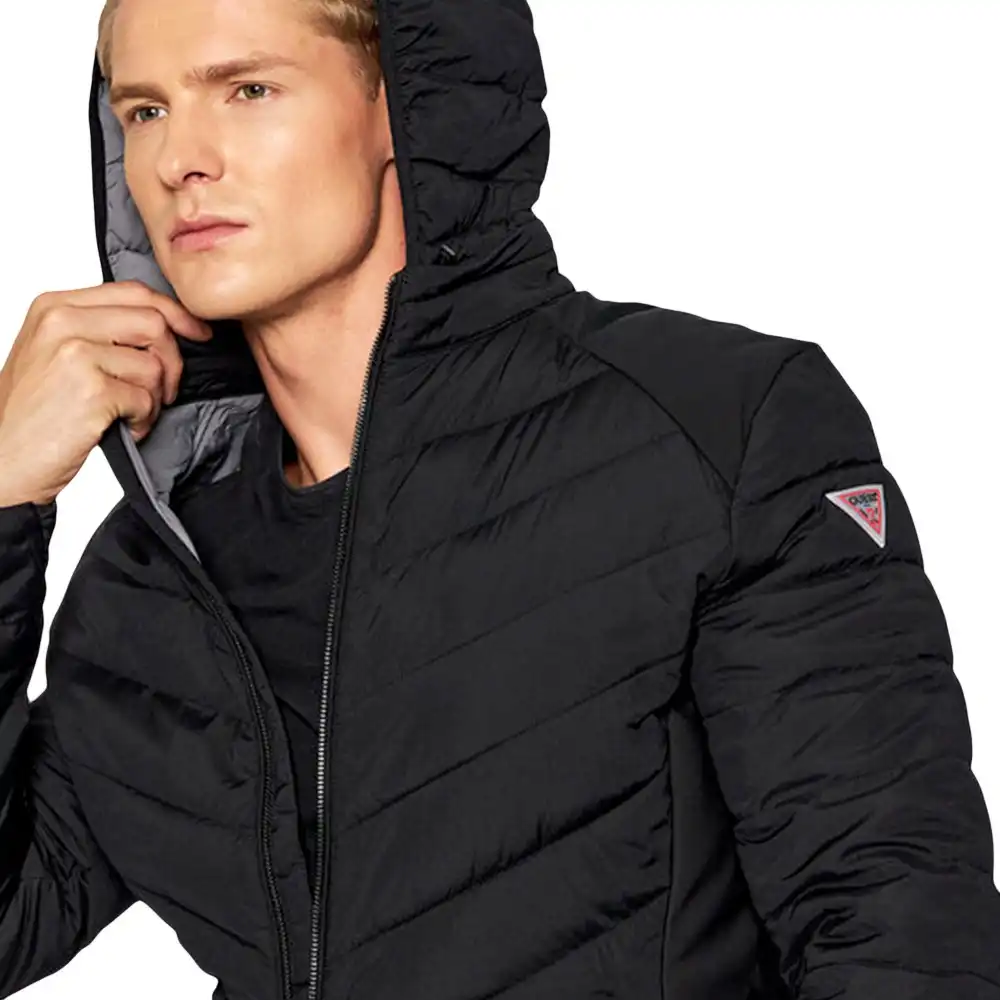 Veste homme Guess Classic logo triangle Noir - ZESHOES