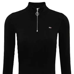 Robe femme Tommy Jeans Logo bande style près du corps Noir - ZESHOES Robe femme Tommy Jeans Logo bande style près du corps Noir - ZESHOES