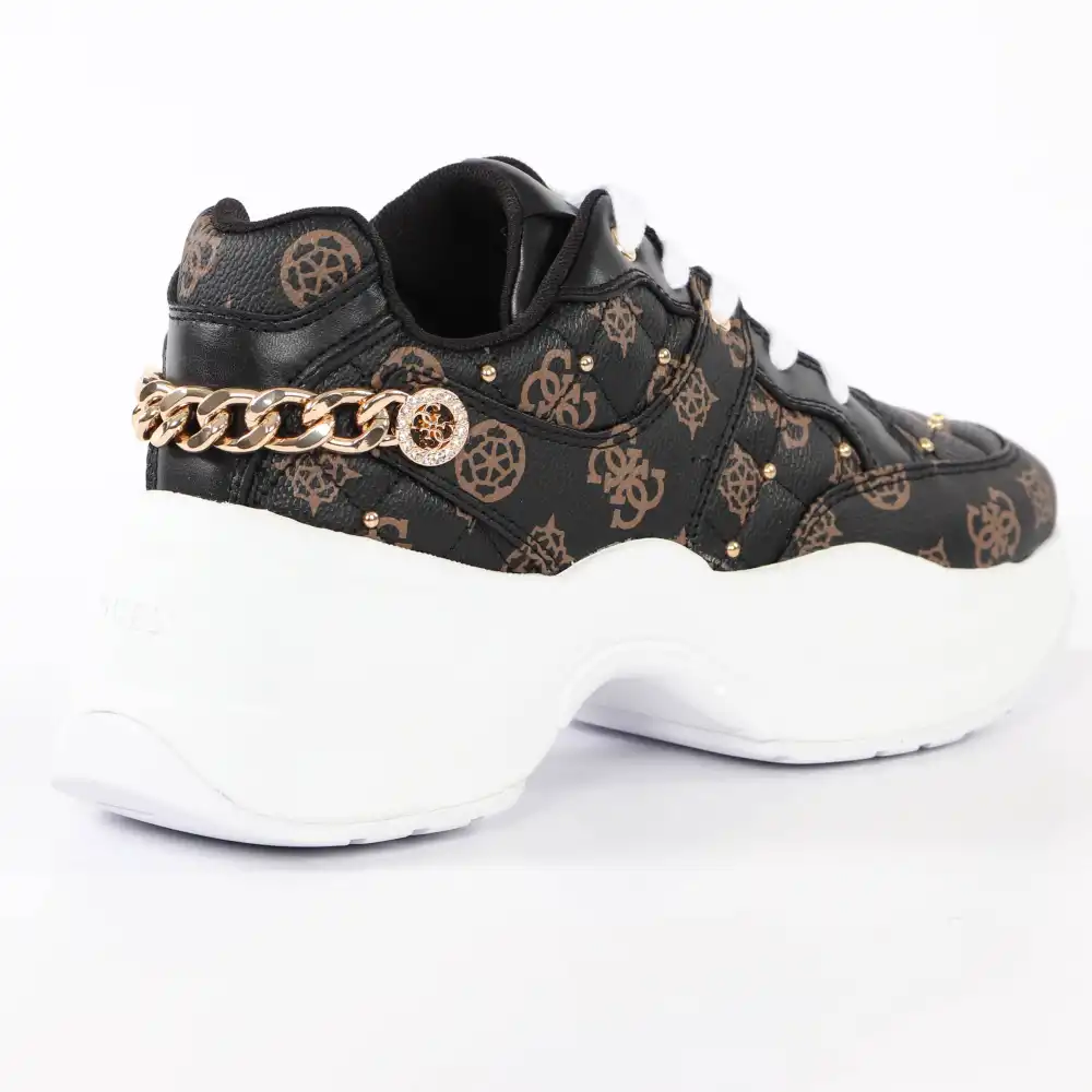 Basket basse femme Guess jenfall Marron - ZESHOES Basket basse femme Guess jenfall Marron - ZESHOES