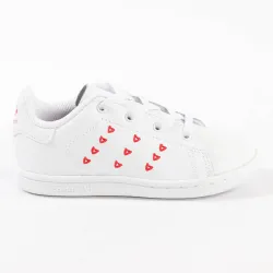 Basket basse fille Adidas Stan smith el i Blanc - ZESHOES Basket basse fille Adidas Stan smith el i Blanc - ZESHOES