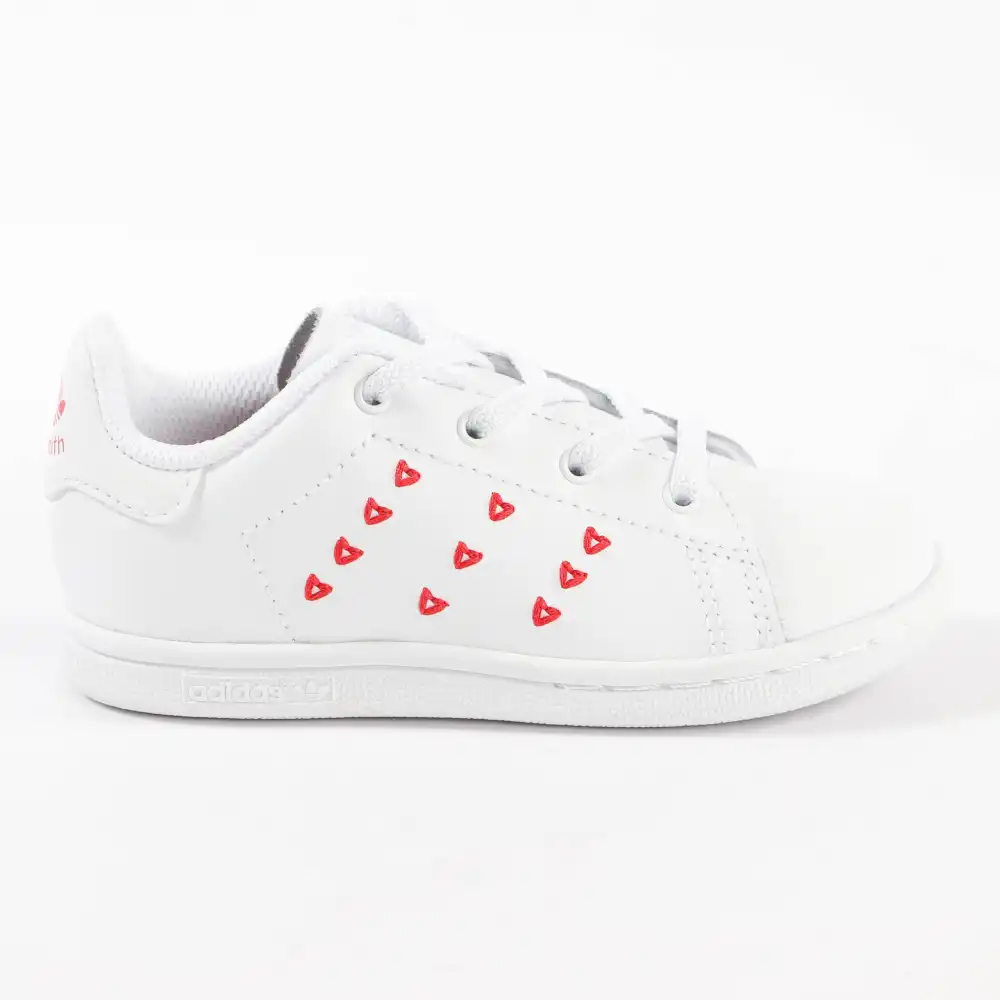 Basket basse fille Adidas Stan smith el i Blanc - ZESHOES Basket basse fille Adidas Stan smith el i Blanc - ZESHOES