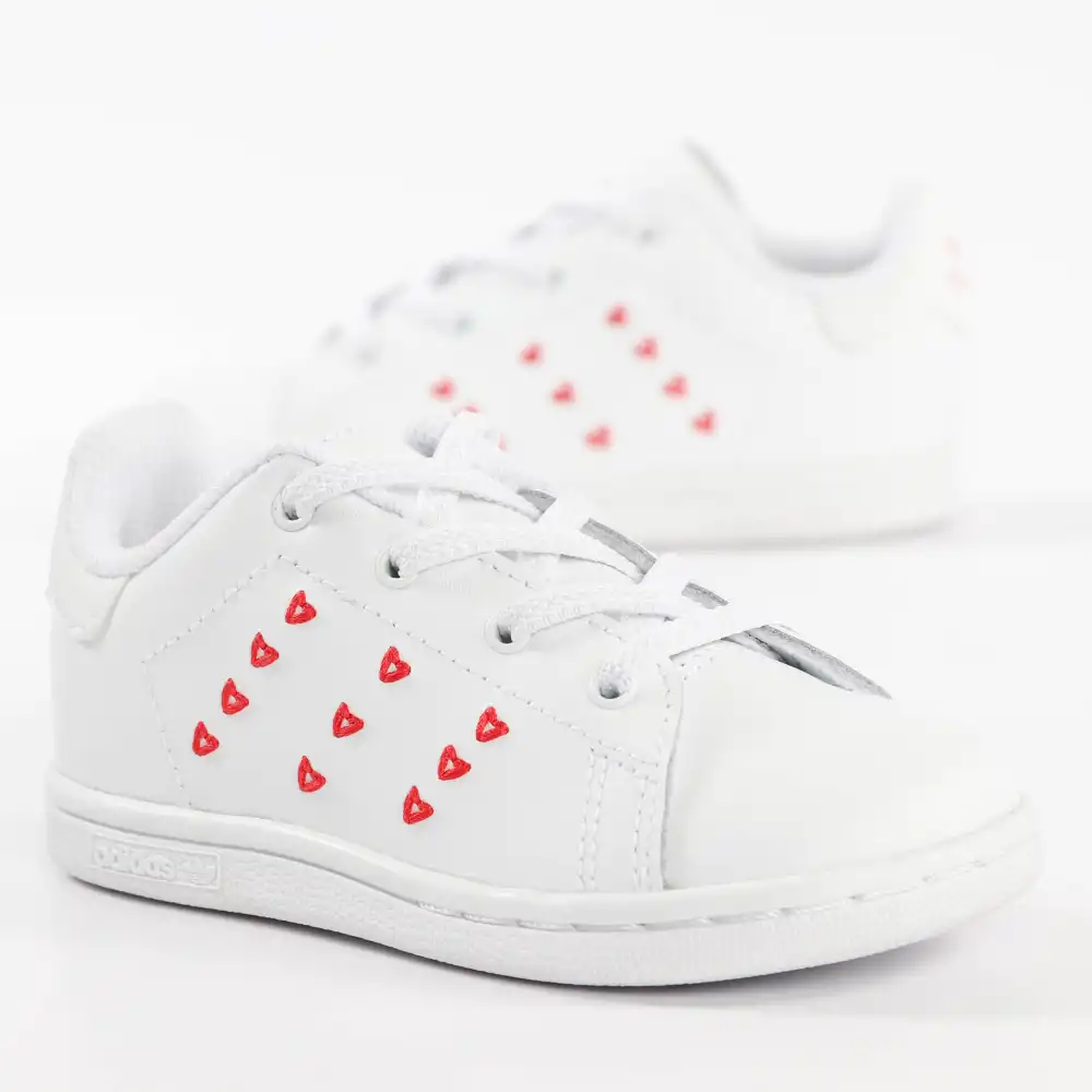 Basket basse fille Adidas Stan smith el i Blanc - ZESHOES Basket basse fille Adidas Stan smith el i Blanc - ZESHOES