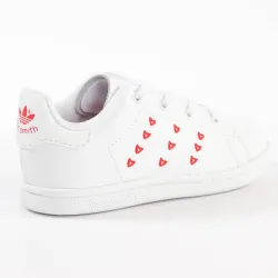 Basket basse fille Adidas Stan smith el i Blanc - ZESHOES Basket basse fille Adidas Stan smith el i Blanc - ZESHOES