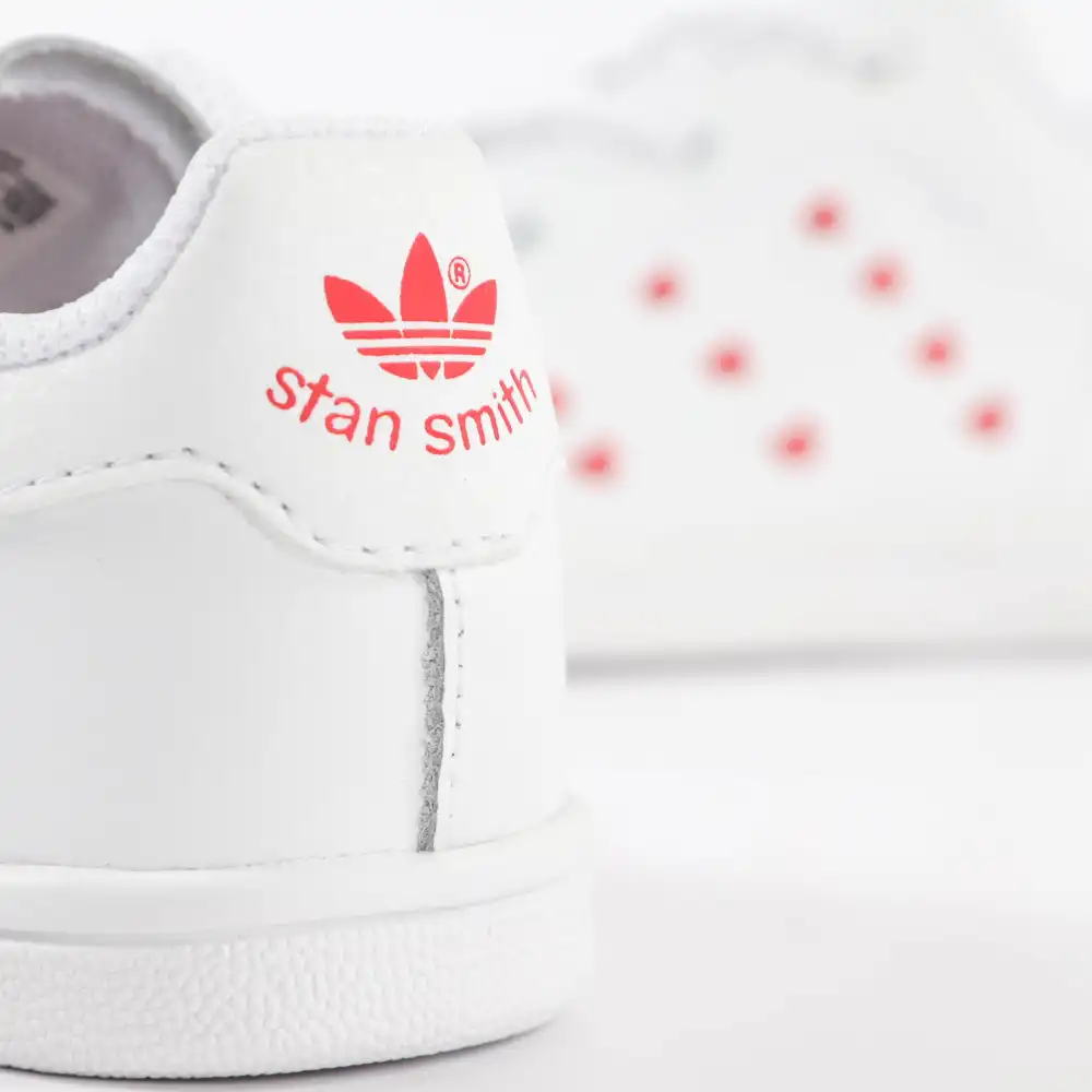 Basket basse fille Adidas Stan smith el i Blanc - ZESHOES Basket basse fille Adidas Stan smith el i Blanc - ZESHOES