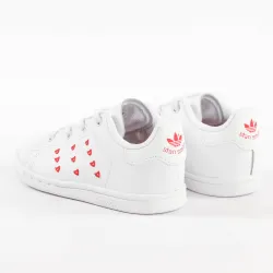 Basket basse fille Adidas Stan smith el i Blanc - ZESHOES Basket basse fille Adidas Stan smith el i Blanc - ZESHOES
