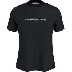 Tee shirt manche courte femme Calvin Klein Shrunken institutional tee Noir - ...