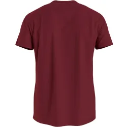 T shirt manche courte homme Tommy Jeans Chest logo tee Bordeaux - ZESHOES