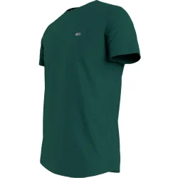 T shirt manche courte homme Tommy Jeans Slim jaspe c neck Vert - ZESHOES T shirt manche courte homme Tommy Jeans Slim jaspe c neck Vert - ZESHOES