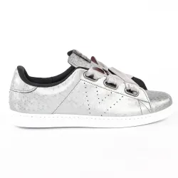 Basket basse femme Victoria Argent Argent - ZESHOES Basket basse femme Victoria Argent Argent - ZESHOES