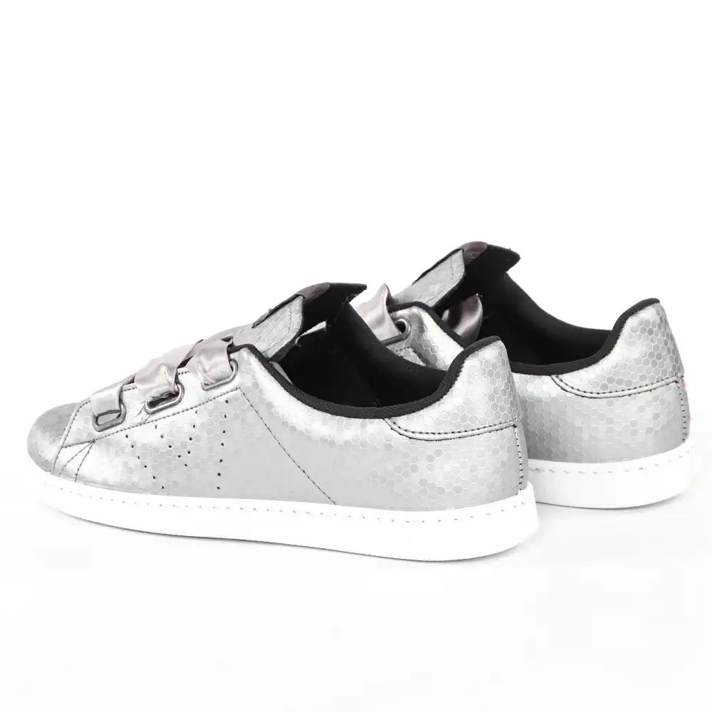 Basket basse femme Victoria Argent Argent - ZESHOES Basket basse femme Victoria Argent Argent - ZESHOES