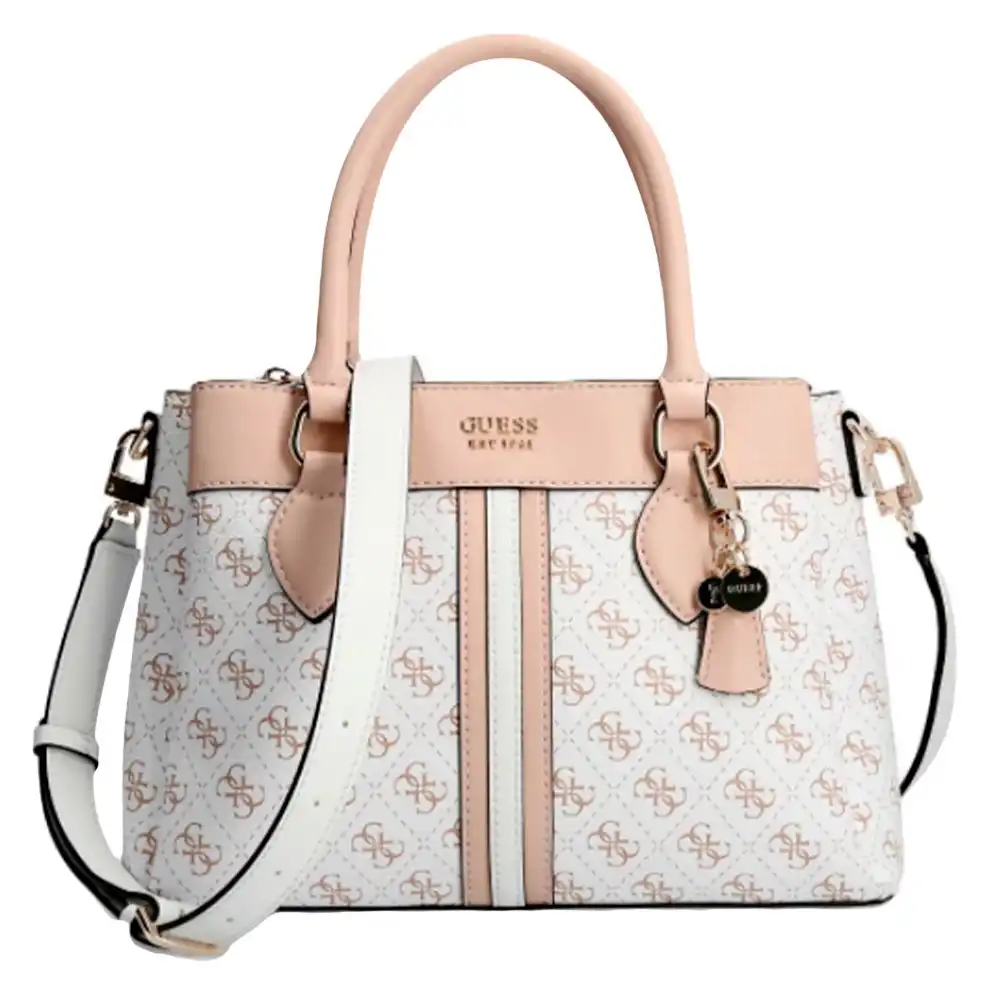 Sac a main femme Guess Kasinta logo 4g Blanc - ZESHOES