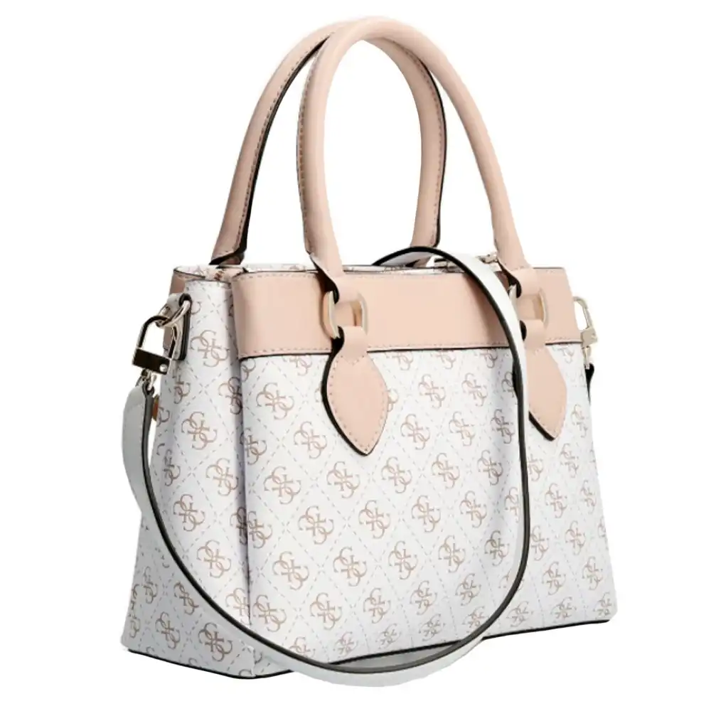 Sac a main femme Guess Kasinta logo 4g Blanc - ZESHOES