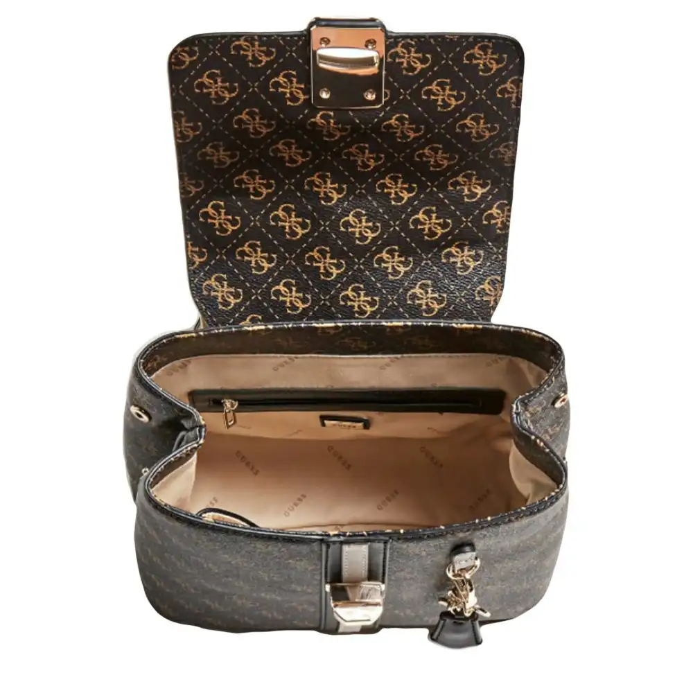 Sac à dos femme Guess Kasinta logo 4g Marron - ZESHOES Sac à dos femme Guess Kasinta logo 4g Marron - ZESHOES