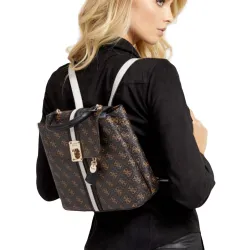 Sac à dos femme Guess Kasinta logo 4g Marron - ZESHOES Sac à dos femme Guess Kasinta logo 4g Marron - ZESHOES