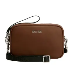 Pochette femme Guess Classic logo Marron - ZESHOES