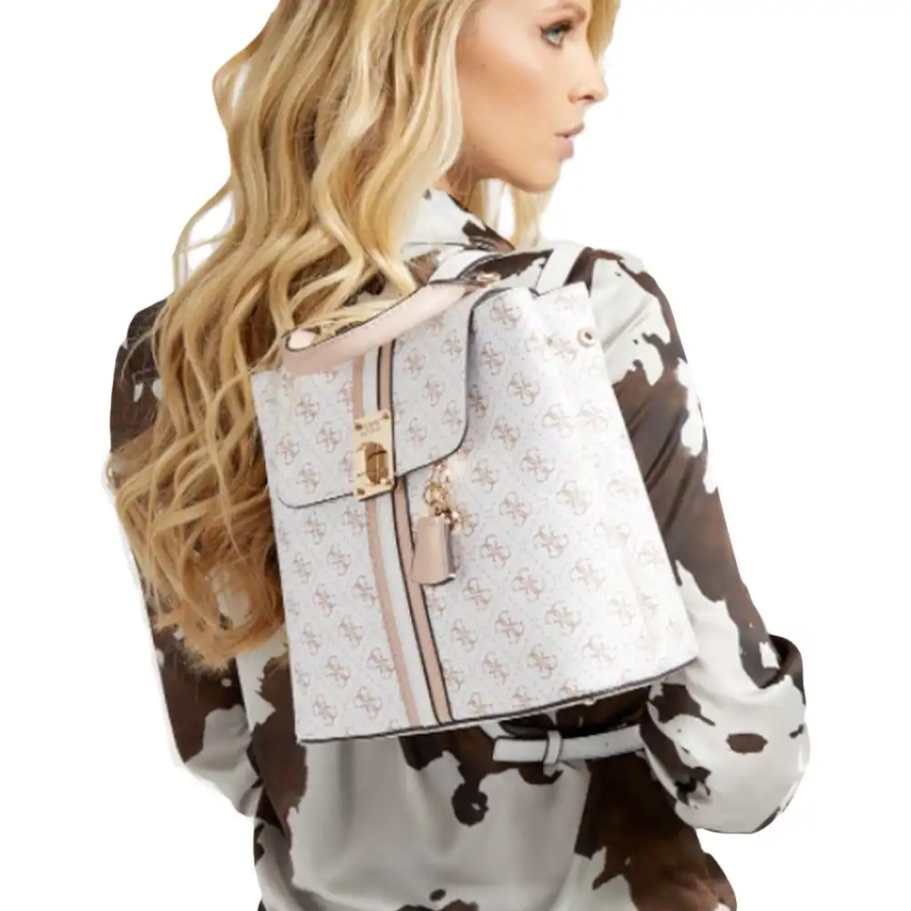 Sac à dos femme Guess Kasinta Blanc - ZESHOES