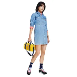 Pull femme Tommy Jeans Maille épaisse Blanc - ZESHOES Pull femme Tommy Jeans Maille épaisse Blanc - ZESHOES