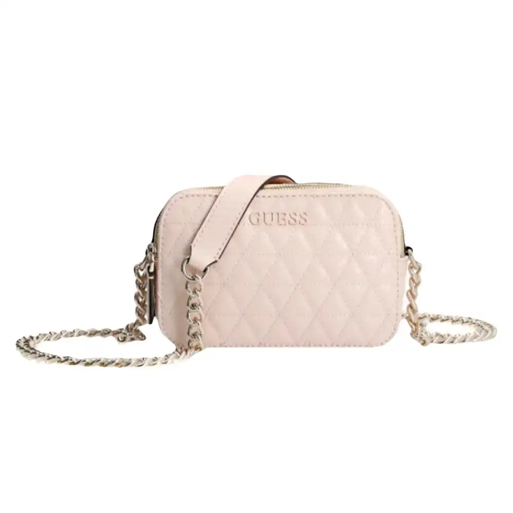 Pochette femme Guess Noelle capitonne Rose - ZESHOES