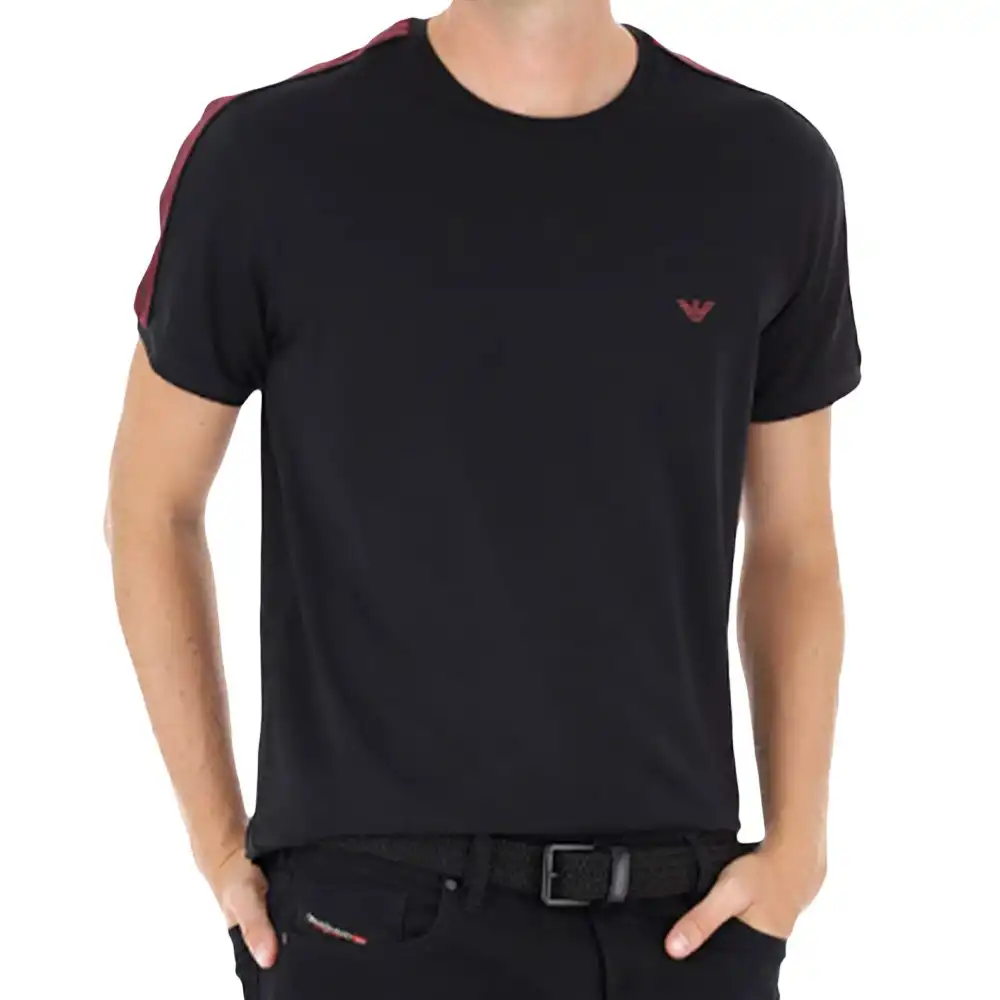 T shirt manche courte homme Emporio Armani Nero Noir - ZESHOES