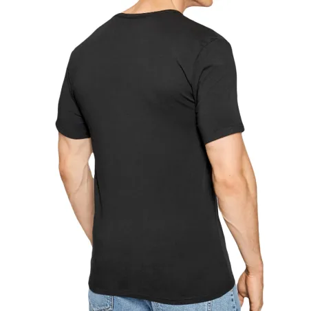 T shirt manche courte homme Calvin Klein Noir Pack x2 col v