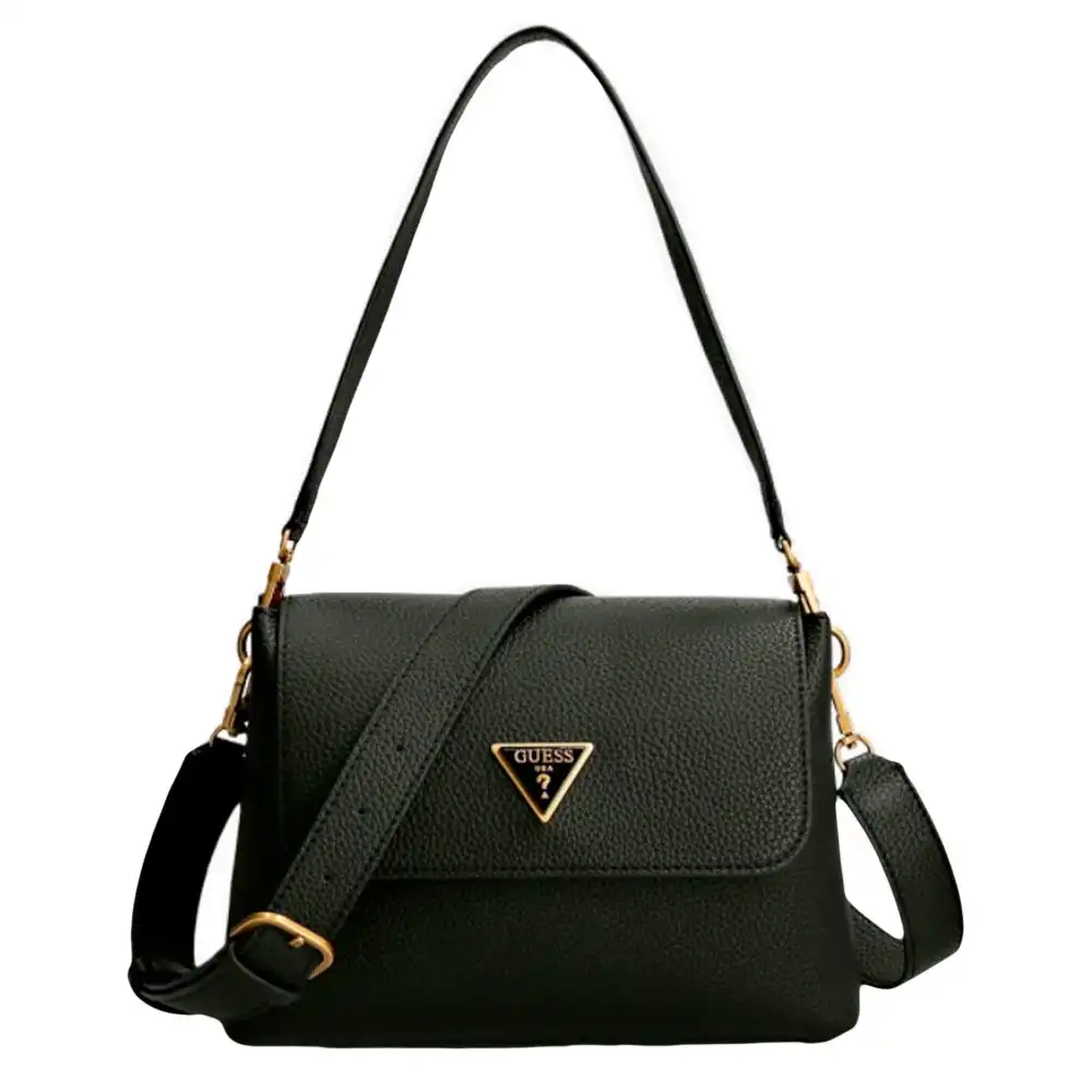 Sac a main femme Guess Classic logo triangle Noir - ZESHOES