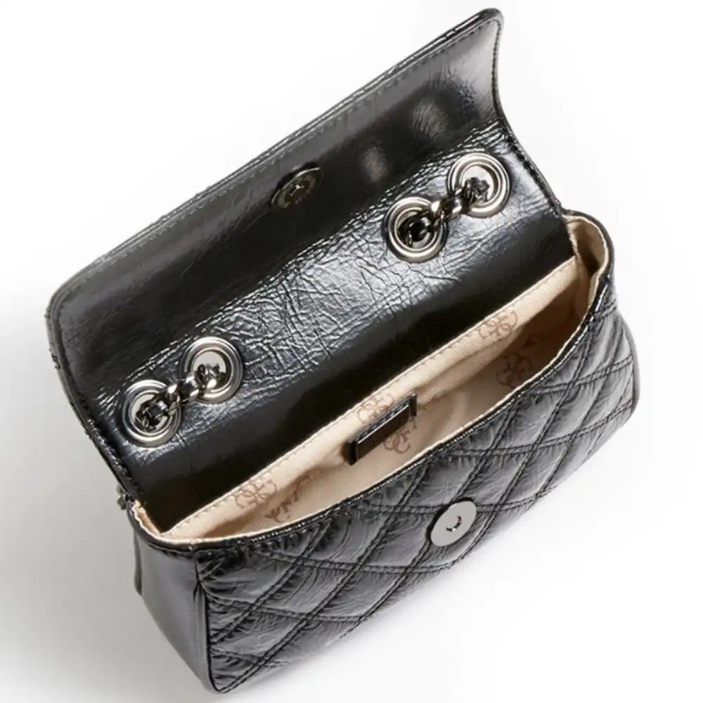 Pochette femme Guess Capitonne Noir - ZESHOES