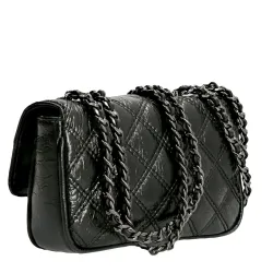 Pochette femme Guess Capitonne Noir - ZESHOES