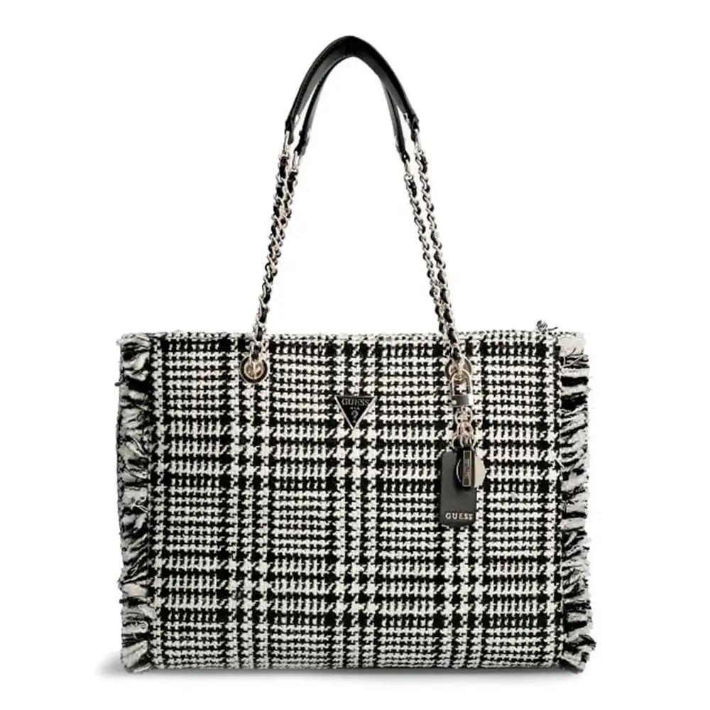 Sac a main femme Guess Little logo triangle Gris - ZESHOES