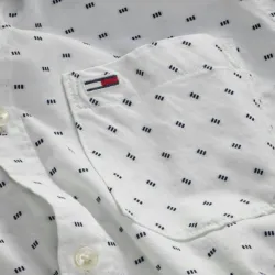 Chemise manches longues homme Tommy Jeans Oxford lobby shirt Blanc - ZESHOES Chemise manches longues homme Tommy Jeans Oxford lobby shirt Blanc - ZESHOES