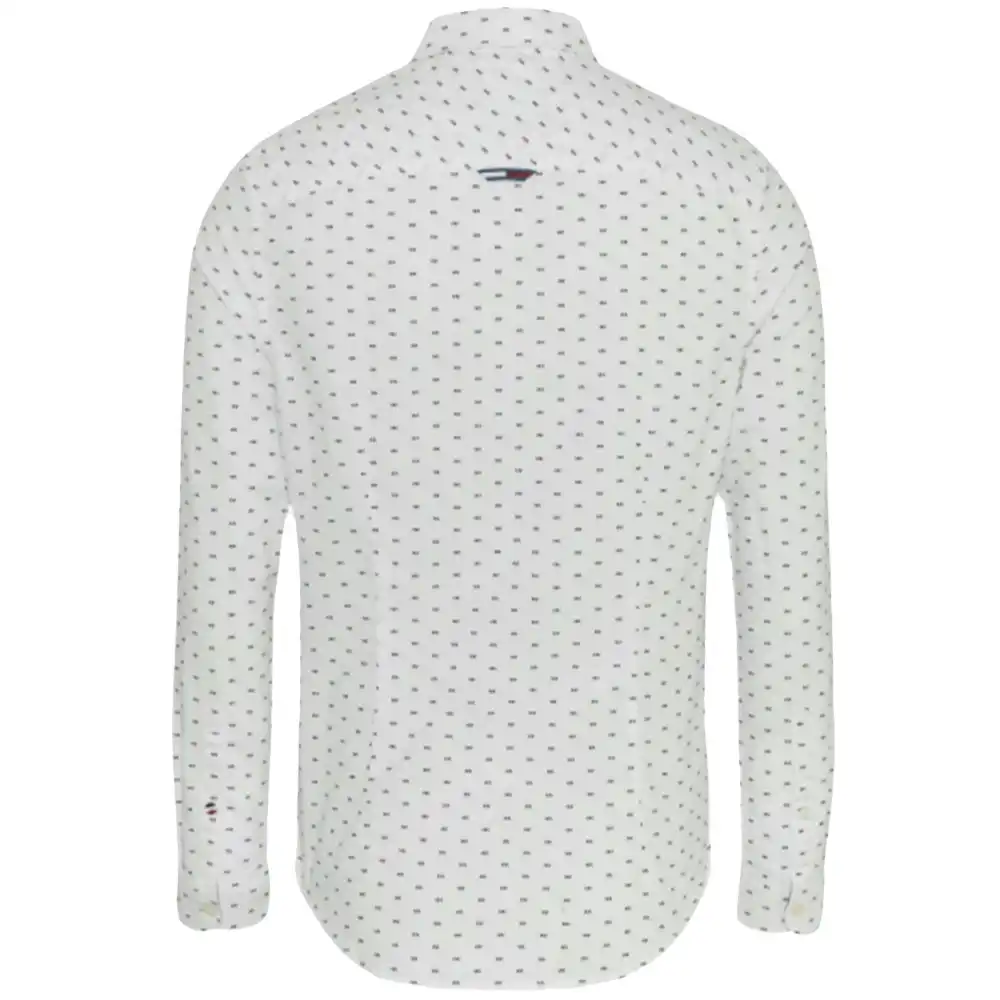 Chemise manches longues homme Tommy Jeans Oxford lobby shirt Blanc - ZESHOES Chemise manches longues homme Tommy Jeans Oxford lobby shirt Blanc - ZESHOES
