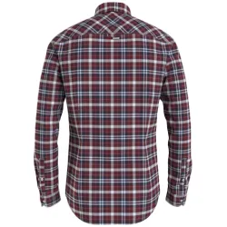 Chemise manches longues homme Tommy Jeans Essentiel poplin check shirt Rouge ...