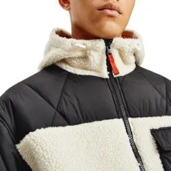 Blouson homme Tommy Jeans Sherpa quilt mix jacket Noir - ZESHOES Blouson homme Tommy Jeans Sherpa quilt mix jacket Noir - ZESHOES