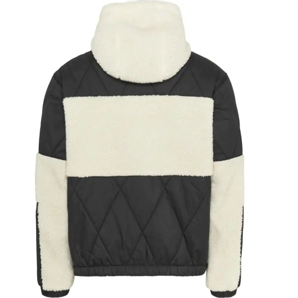 Blouson homme Tommy Jeans Sherpa quilt mix jacket Noir - ZESHOES Blouson homme Tommy Jeans Sherpa quilt mix jacket Noir - ZESHOES