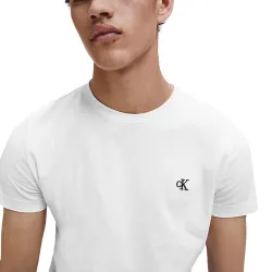 T shirt manche courte homme Calvin Klein slim organic Blanc - ZESHOES