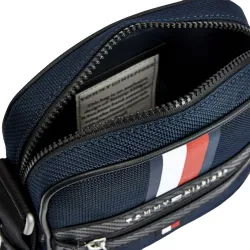 Pochette homme Tommy Jeans Elevated nylon c mini reporter Bleu - ZESHOES Pochette homme Tommy Jeans Elevated nylon c mini reporter Bleu - ZESHOES