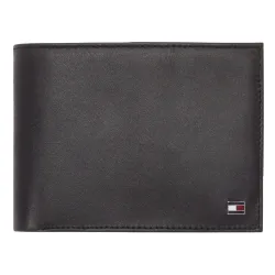 Portefeuille homme Tommy Jeans Eton cc and coin Noir - ZESHOES