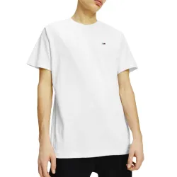 T shirt manche courte homme Tommy Jeans Classic jersey Blanc - ZESHOES T shirt manche courte homme Tommy Jeans Classic jersey Blanc - ZESHOES