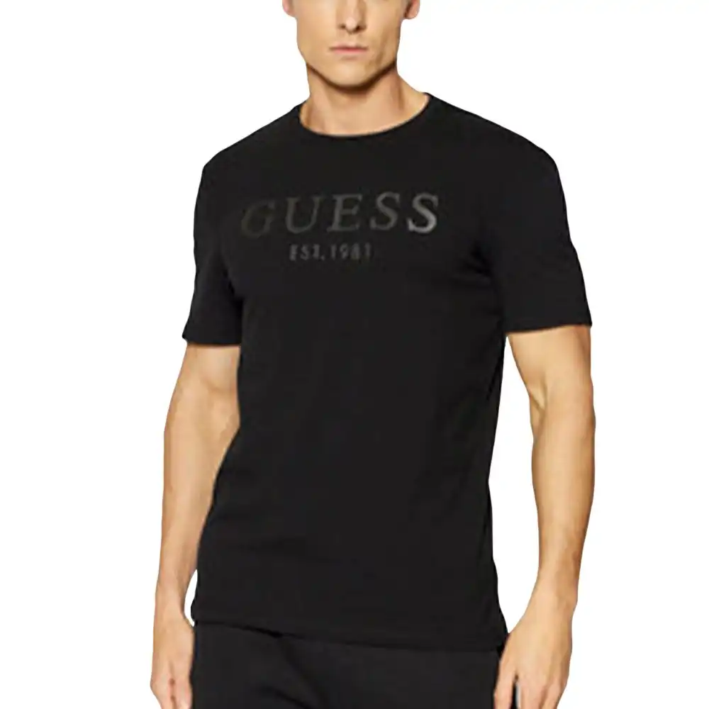 Tee shirt manche courte femme Guess Grammy Noir - ZESHOES