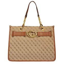 Sac a main femme Guess Cabas aileen Cognac - ZESHOES