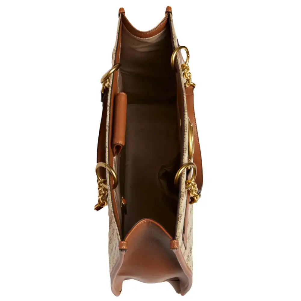 Sac a main femme Guess Cabas aileen Cognac - ZESHOES