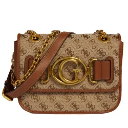 Sac bandoulière femme Guess Mini aileen Cognac - ZESHOES