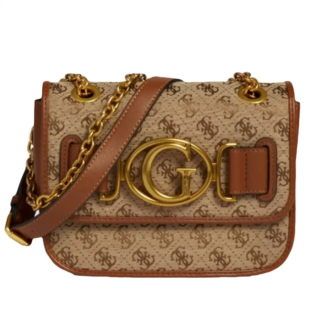 Sac bandoulière femme Guess Mini aileen Cognac - ZESHOES