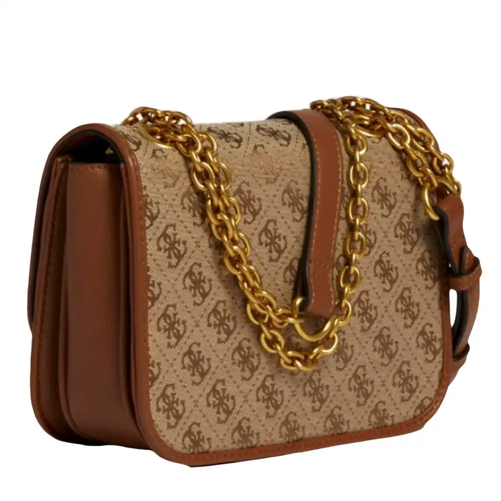 Sac bandoulière femme Guess Mini aileen Cognac - ZESHOES