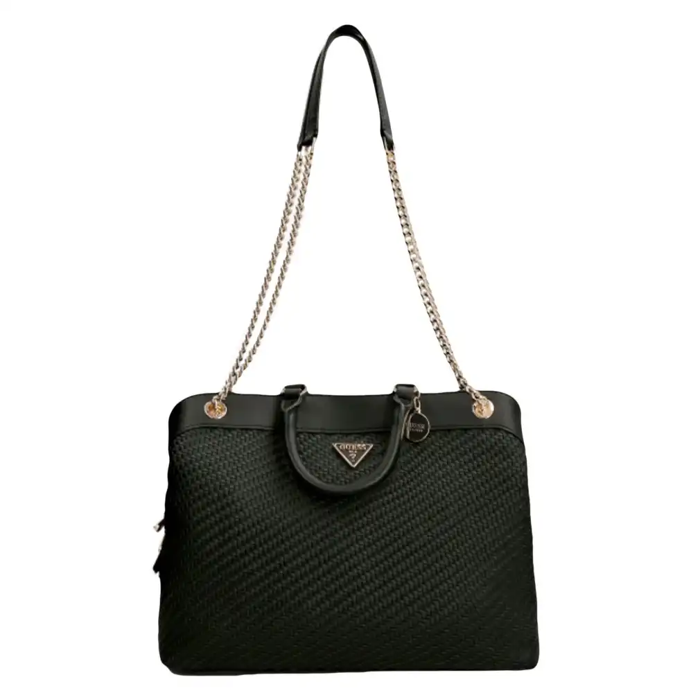 Sac a main femme Guess Hassie charm Noir - ZESHOES Sac a main femme Guess Hassie charm Noir - ZESHOES