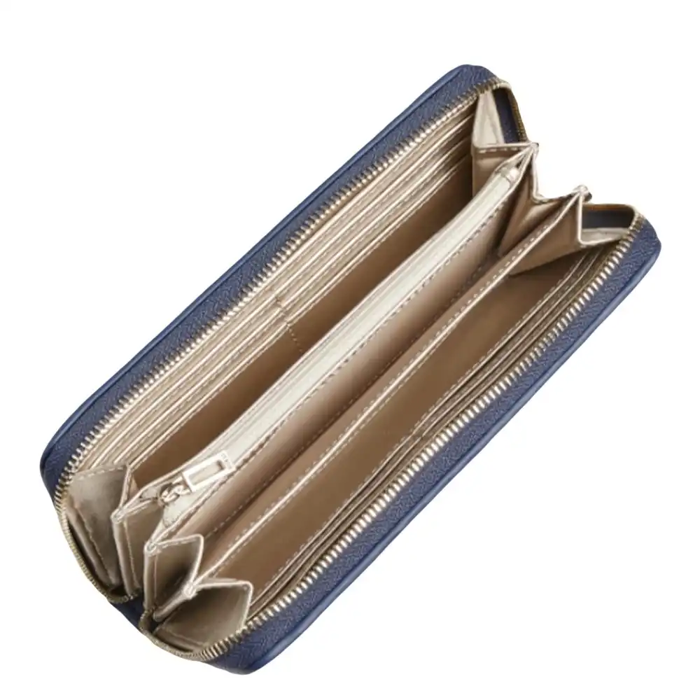 Portefeuille femme Guess Hassie tressé Blanc - ZESHOES