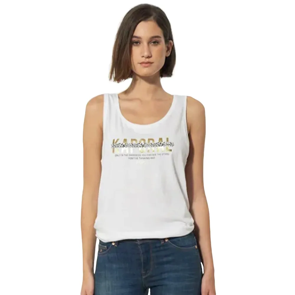 Klams. T shirt Kaporal Klams Femme Blanc Coton. Authentique Vetement de la marque Kaporal - design streetwear/sportswear de Kaporal - Kaporal pour Fem