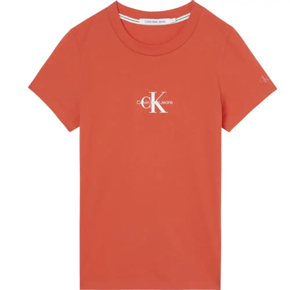 Tee shirt manche courte femme Calvin Klein Original logo Rouge - ZESHOES