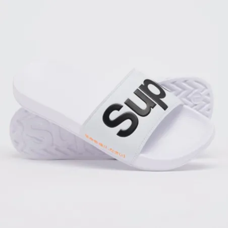 Claquette homme Superdry Blanc Classic pool slide